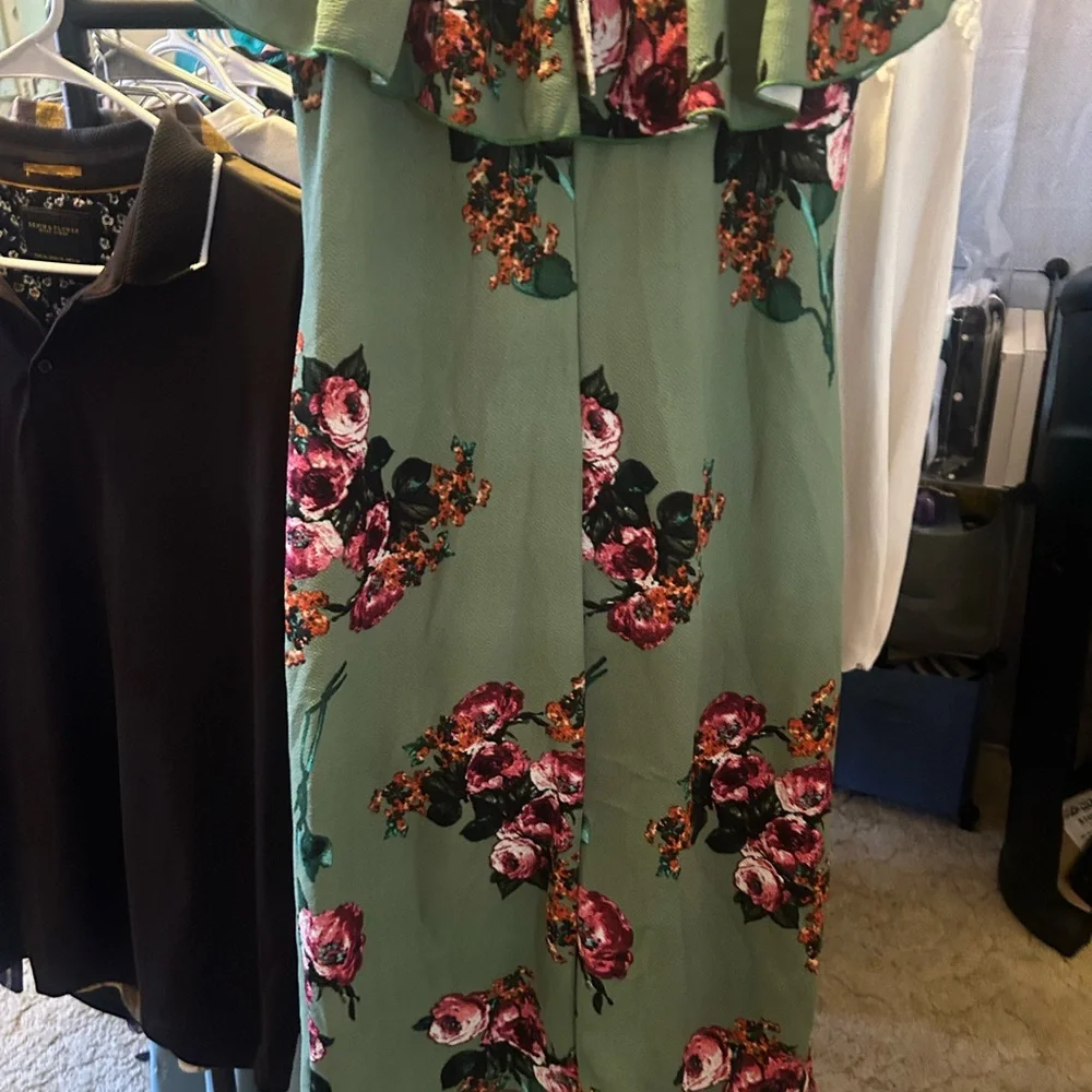 Piphany Green Floral Ruffle Dress BNWT - Picture 6 of 6
